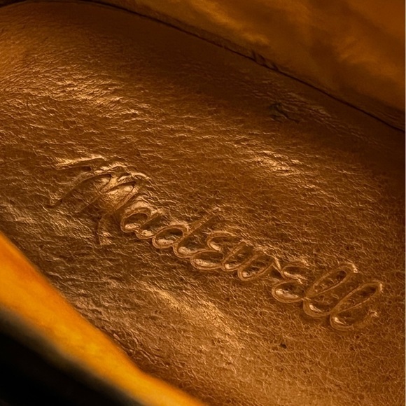 Madewell Charley Ankle Boots Pointed Side Zip Low Heel Black Leather SZ 9 K5307 - Picture 7 of 12